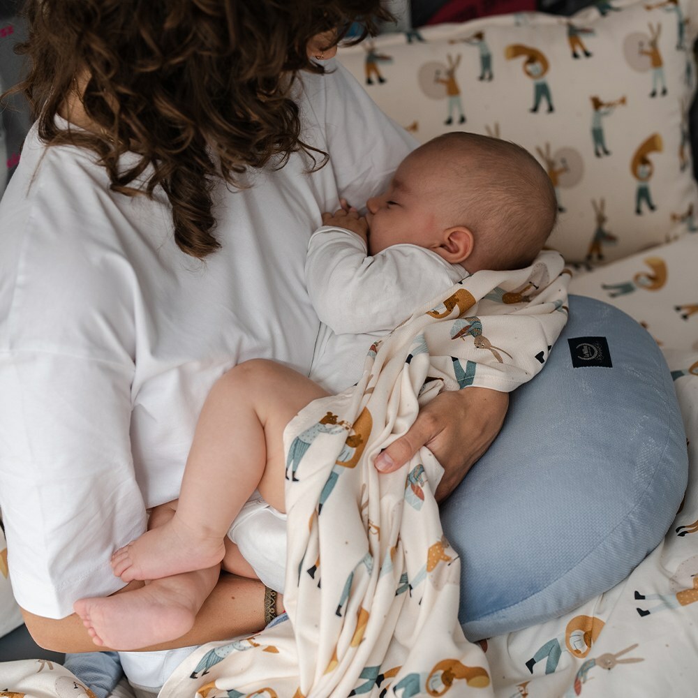 La Millou波蘭 Bamboo Muslin 100%竹纖銀離子紗布巾加大(115x140cm)｜MAJA聯名款｜小象飛行員