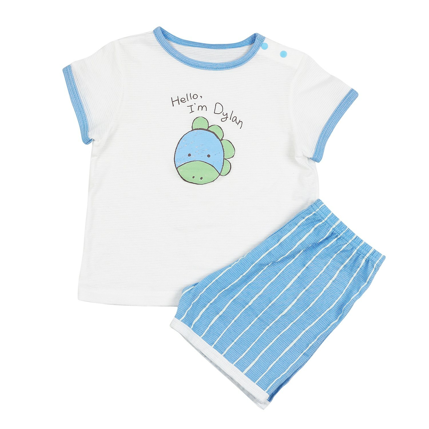 LILLE HAVEN韓國xMilo&Gabby美國 聯名款系列短袖內睡衣套裝MG二件入(1.5~6y)｜Dylan恐龍