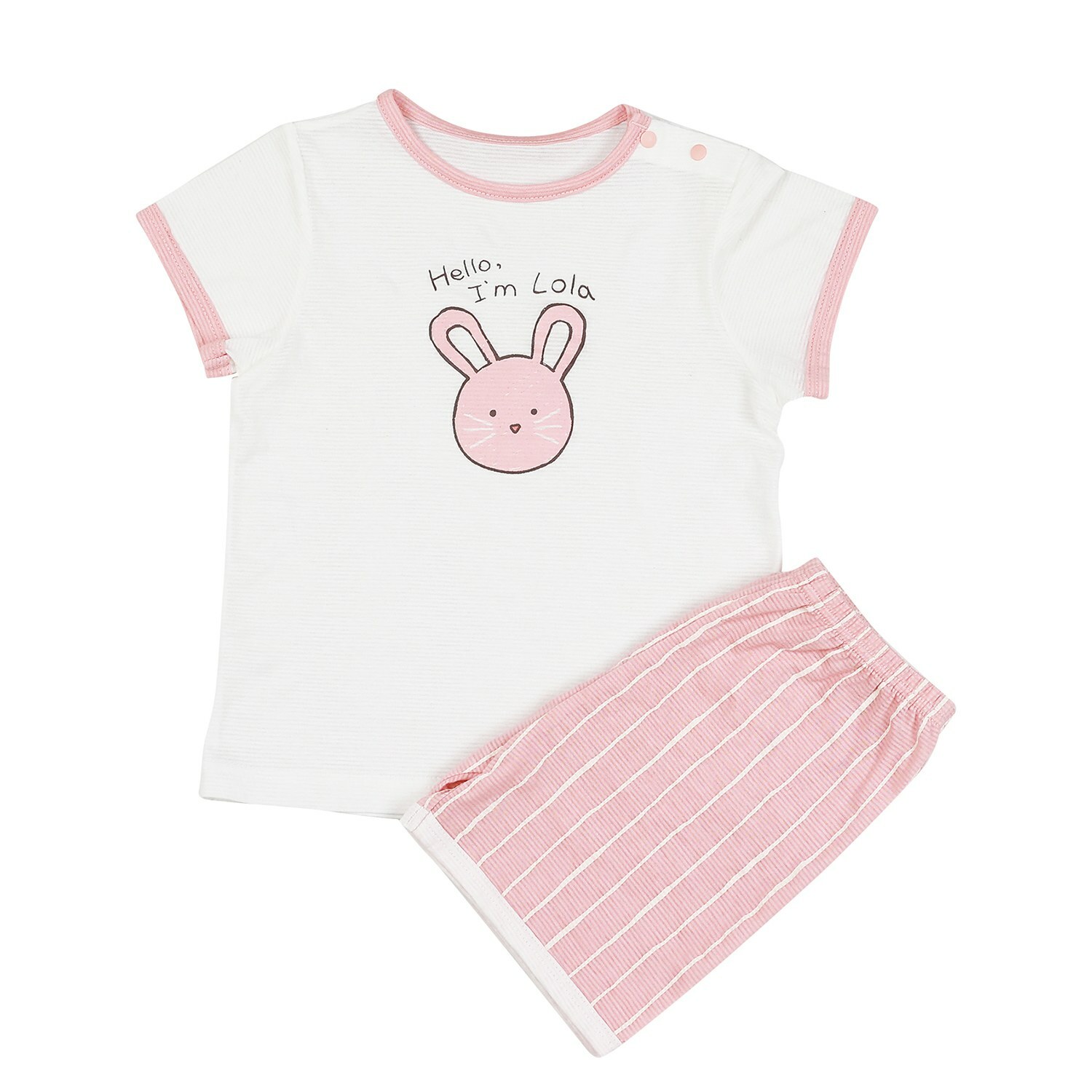 LILLE HAVEN韓國xMilo&Gabby美國 聯名款系列短袖內睡衣套裝MG二件入(1.5~6y)｜Lola兔兔