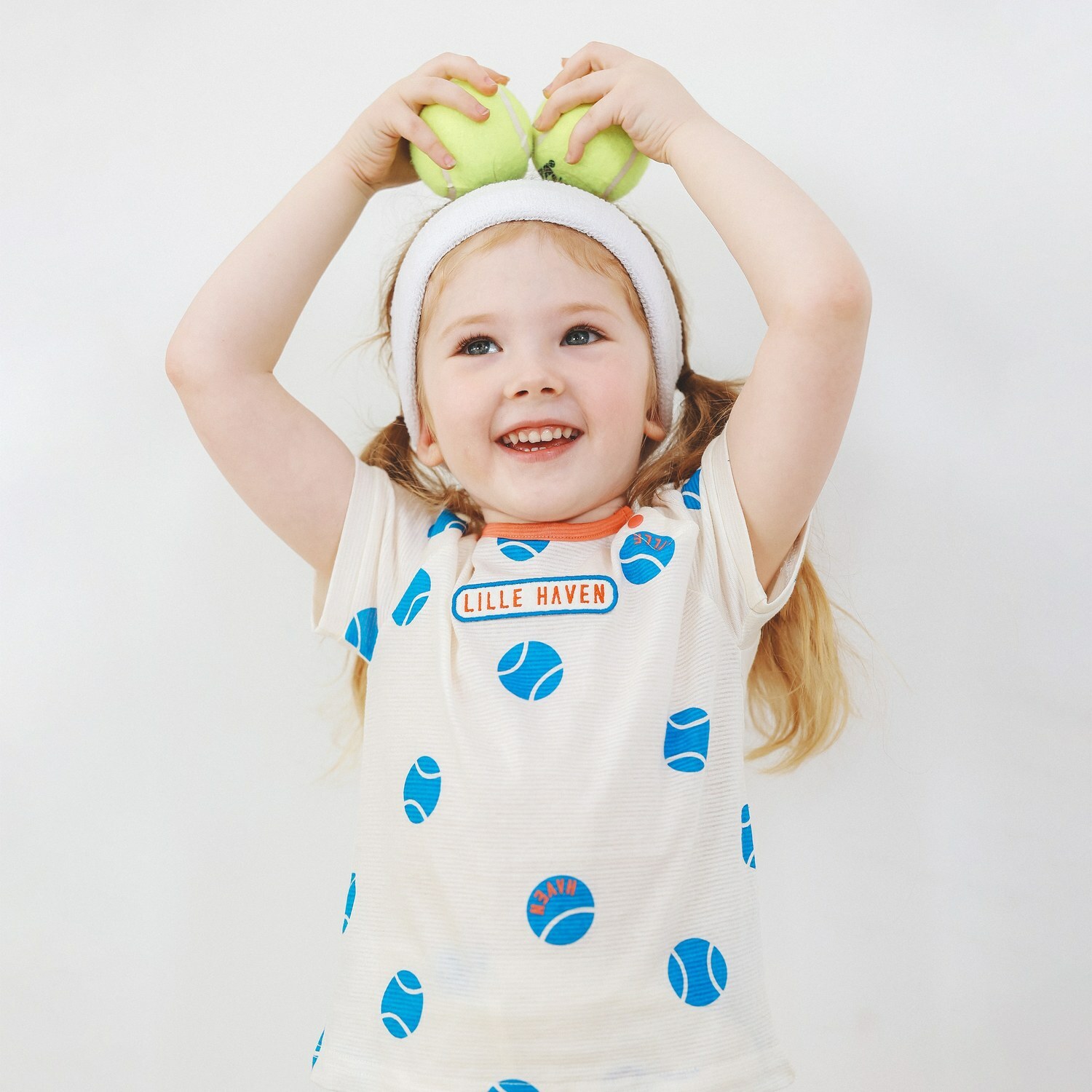 LILLE HAVEN韓國 Jacquard 提花系列100%純棉短袖內睡衣套裝JA二件入(1.5~4y)｜藍色球球