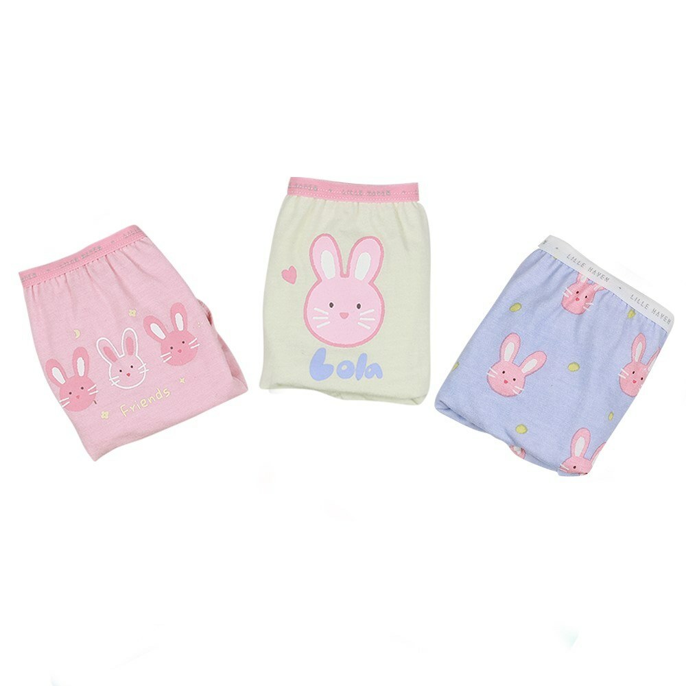 LILLE HAVEN韓國xMilo&Gabby美國 聯名款系列莫代爾細柔三角內褲MG三件入(3~8y)｜Lola兔兔