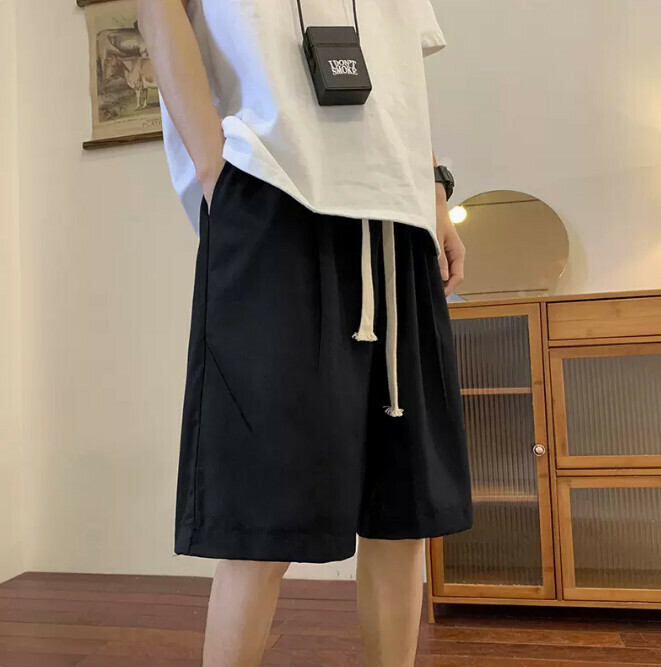 熱推休閒五分褲（黑色M-2XL）（下單后聯繫客服確認發貨尺碼）