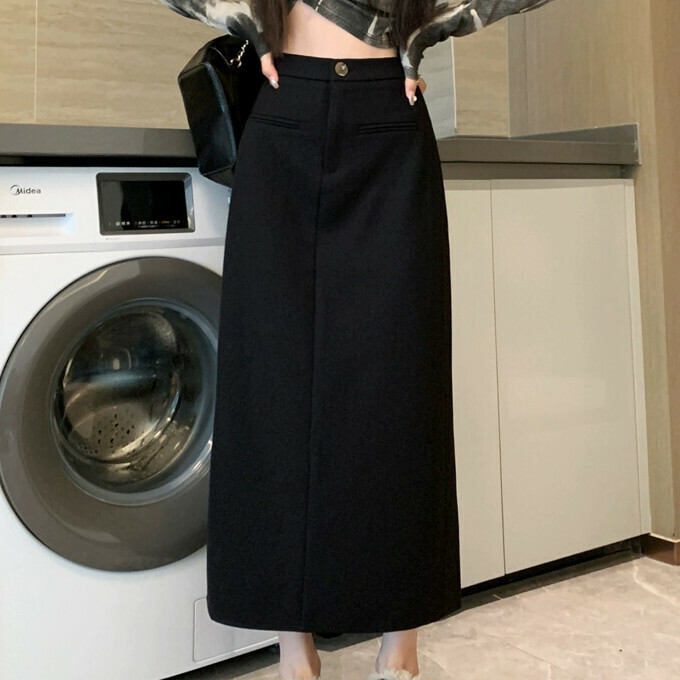 Hot Selling Straight Skirt (S-XL) (Black) (Contact customer service after placing order to confirm delivery size)