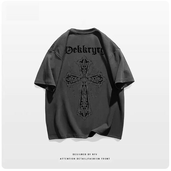 激抵圓領T恤【M-3XL】【深灰色】(下單後聯絡客服確認發貨尺碼) 