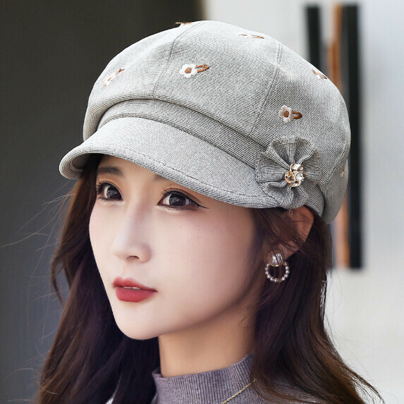 熱賣秋冬季八角帽女（卡其色）
