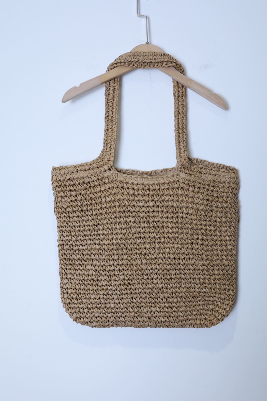 流蘇草編托特包-卡其