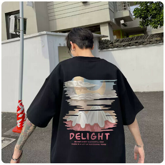 熱推復古短袖T恤男夏季（黑色【S_3XL碼】（下單後聯繫客服確認發貨尺碼）