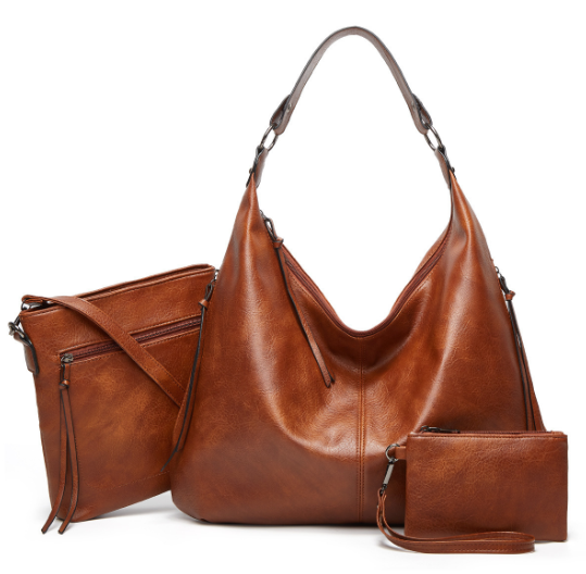Hot selling three-piece mother bag set (brown)