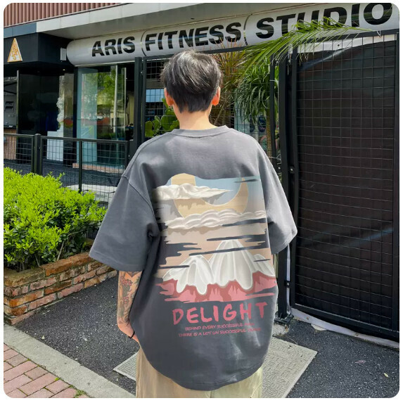 熱推復古短袖T恤男夏季（深灰色【S_3XL碼】（下單後聯繫客服確認發貨尺碼）