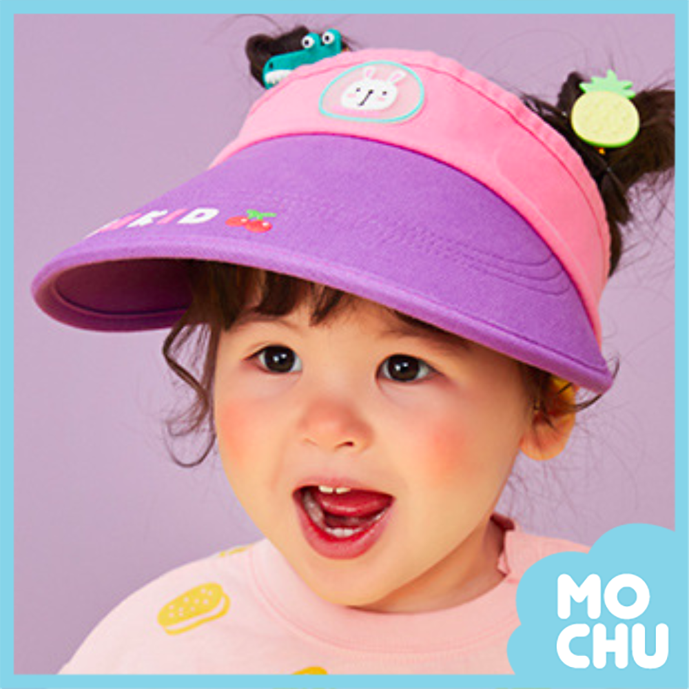 紫色小兔防曬遮陽帽
