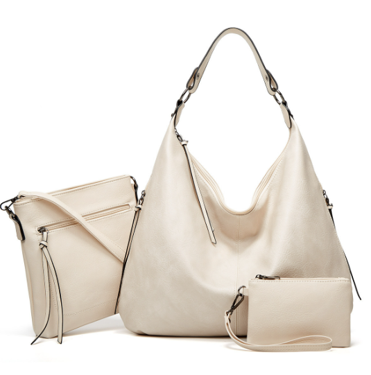 Hot selling three-piece mother bag set (white.)