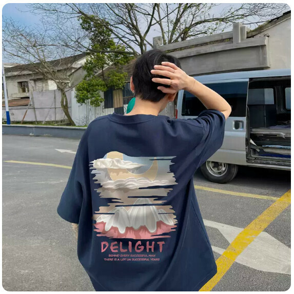 激抵復古短袖T恤男夏季（藏青色【S_3XL碼】（下單後聯繫客服確認發貨尺碼）