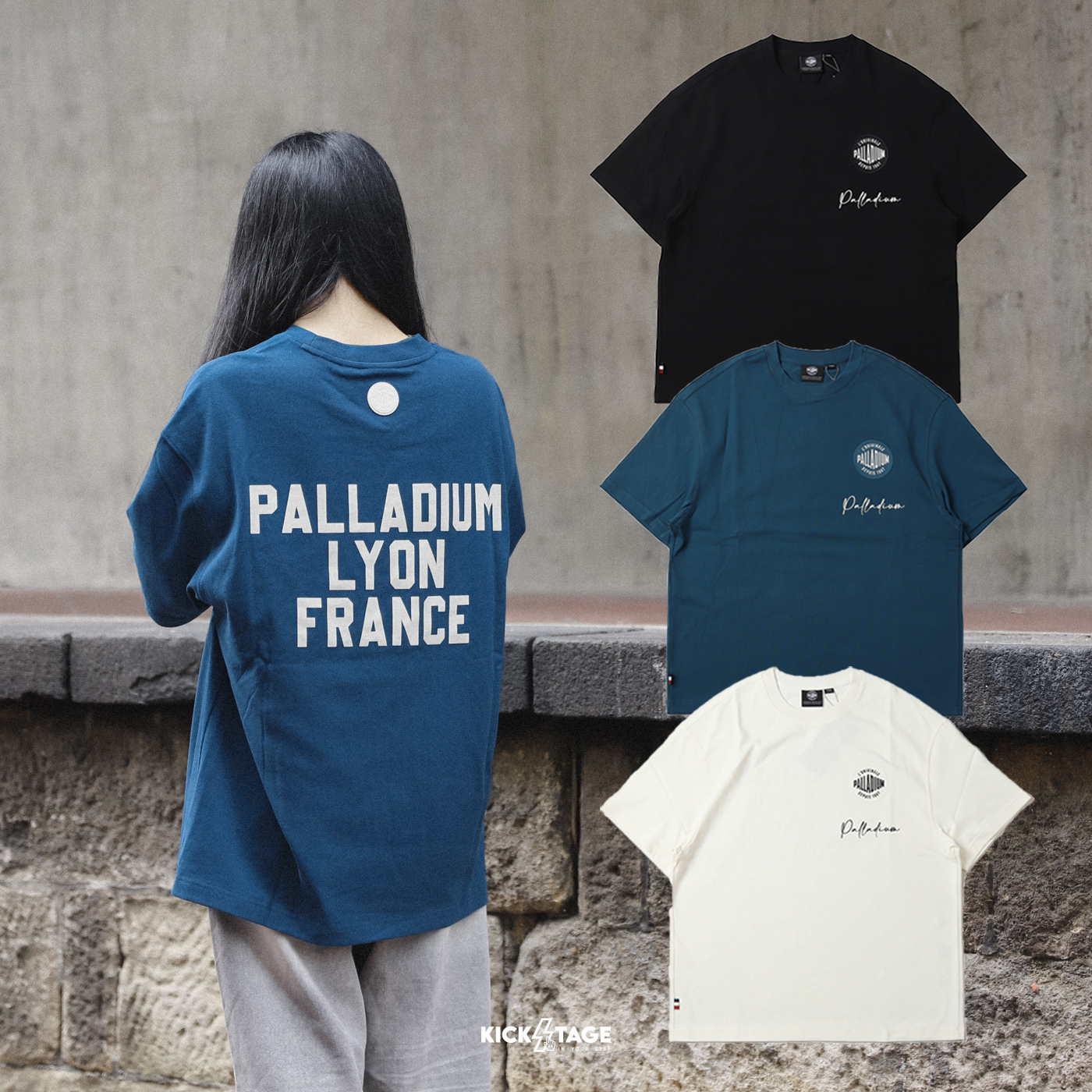 **特價商品售出無退換**男女款 PALLADIUM VINTAGE COTTON SHIRT 白 黑 藍 寬鬆 背後大字 短袖 短T【109735】