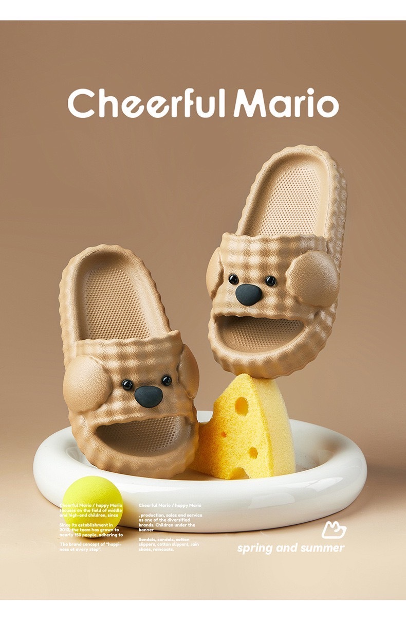 可愛的狗勾餅乾拖鞋