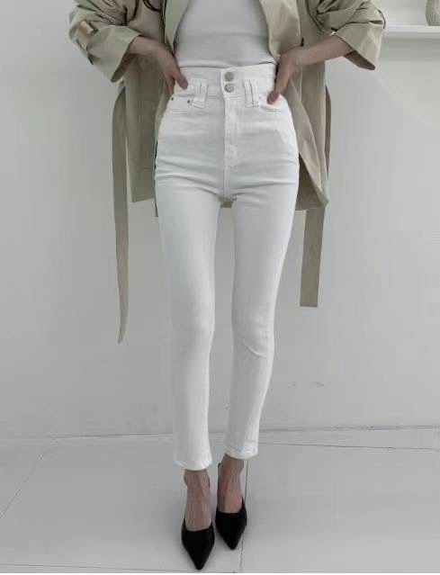 修身牛仔白褲 |現貨商品