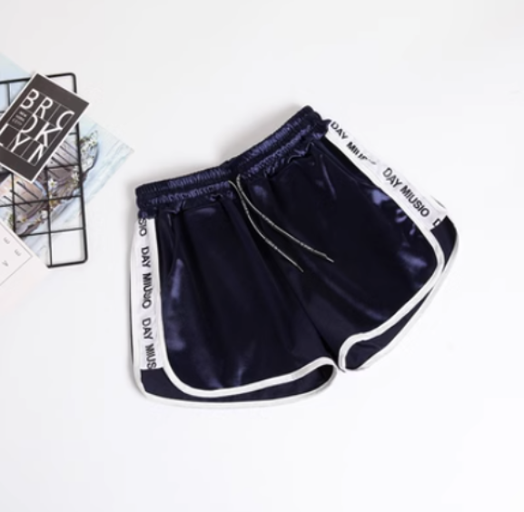 熱賣闊腿運動短褲女跑步健身潮(藍色）（S-5XL）)(下單後聯絡客服確認發貨尺碼)