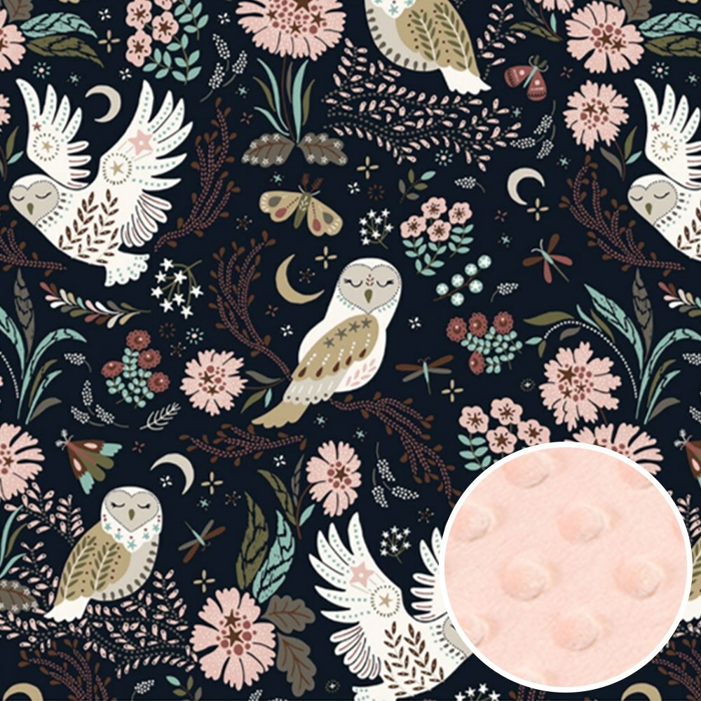 La Millou波蘭 單面巧柔豆豆毯加大｜奇幻貓頭鷹｜粉嫩氣質膚-outlet專屬