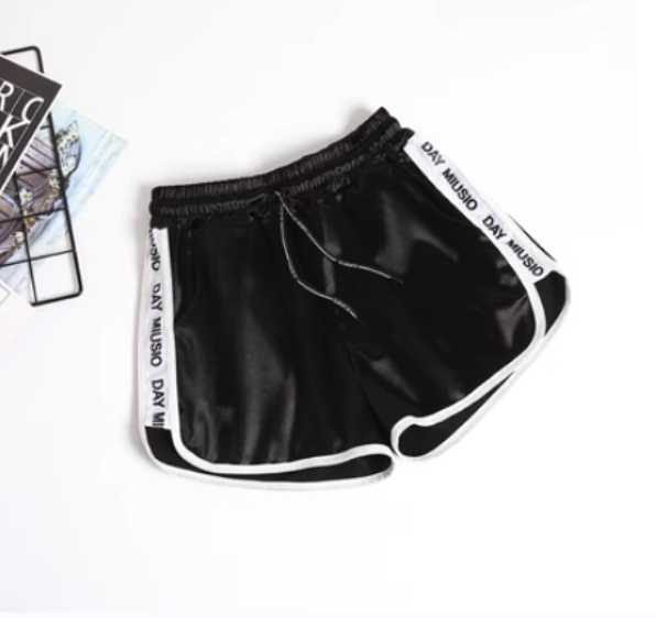 熱賣闊腿運動短褲女跑步健身潮(黑色）（S-5XL）)(下單後聯絡客服確認發貨尺碼)