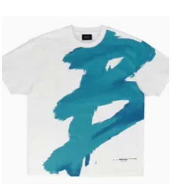 [S] BEENTRILL NEW PAINTING OVERFIT SHORT SLEEVE T-SHIRT,OFFWHITE, BA232TS005-OF (SBT137)