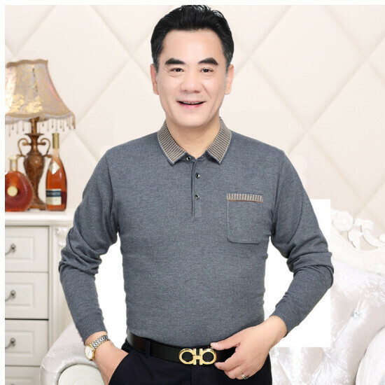 新款長袖針織衫【202灰色】尺碼【165/M-185/3XL】【下單後聯絡客服確認發貨尺碼】