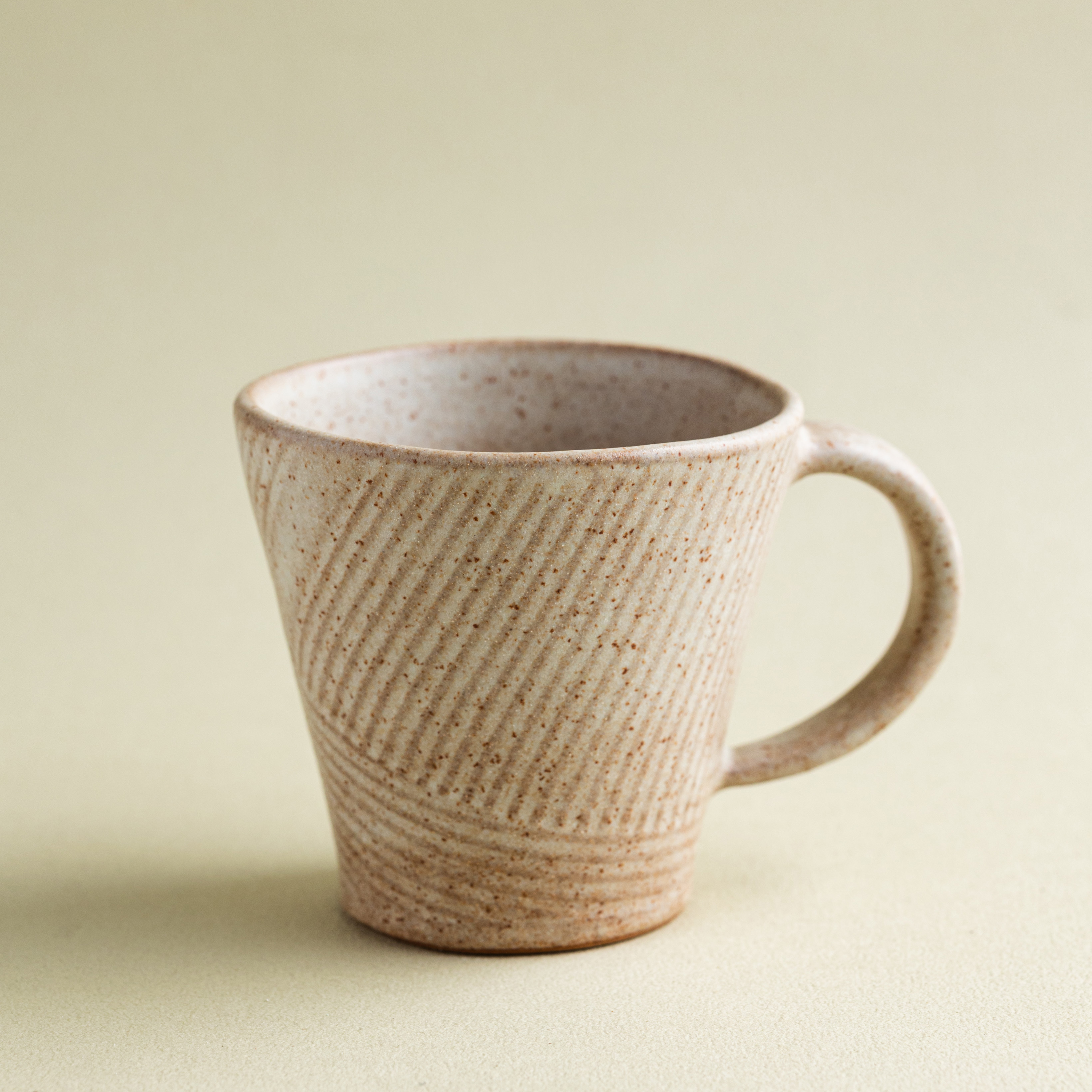 【寶來陶】梳織紋小咖啡杯