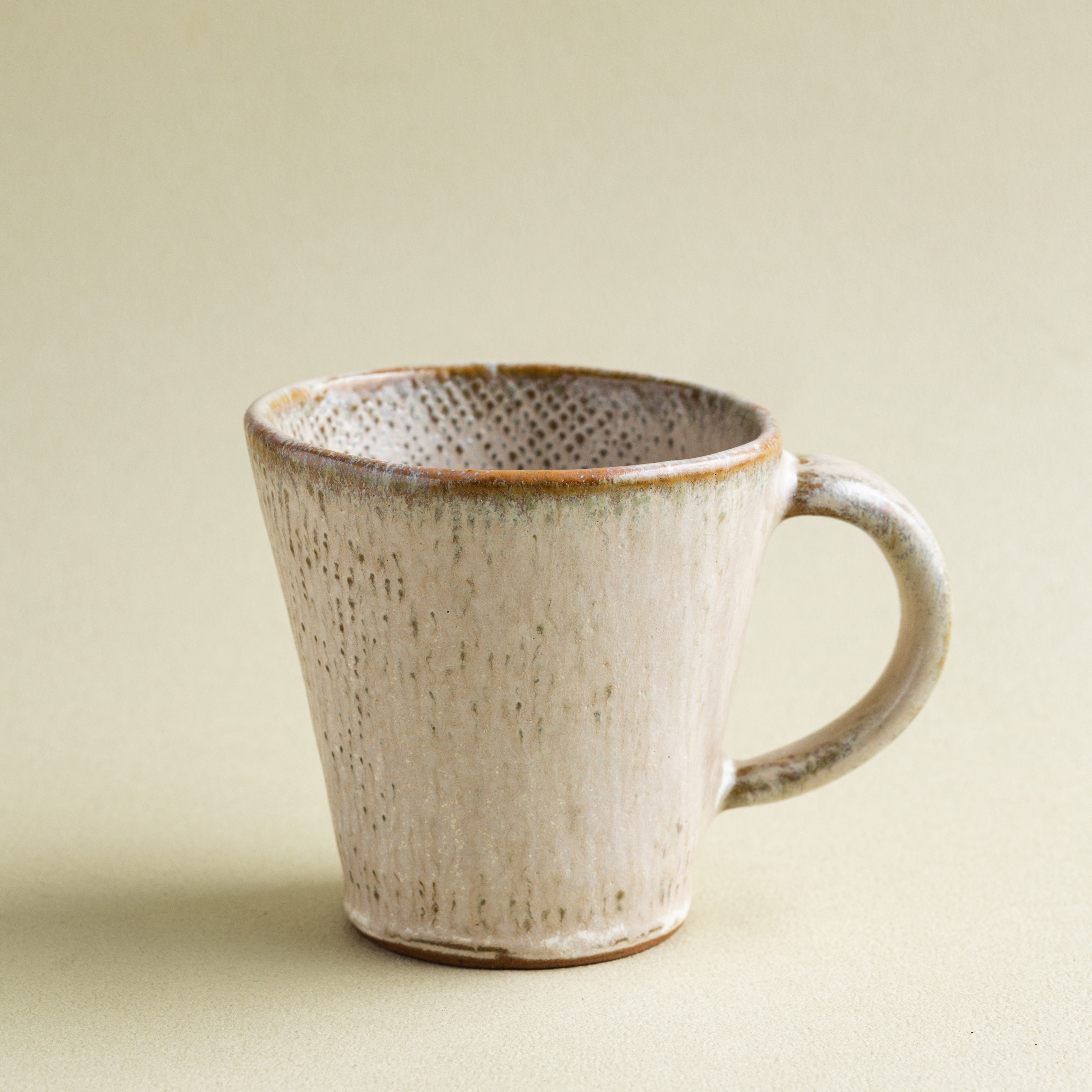 【寶來陶】梳織紋小咖啡杯