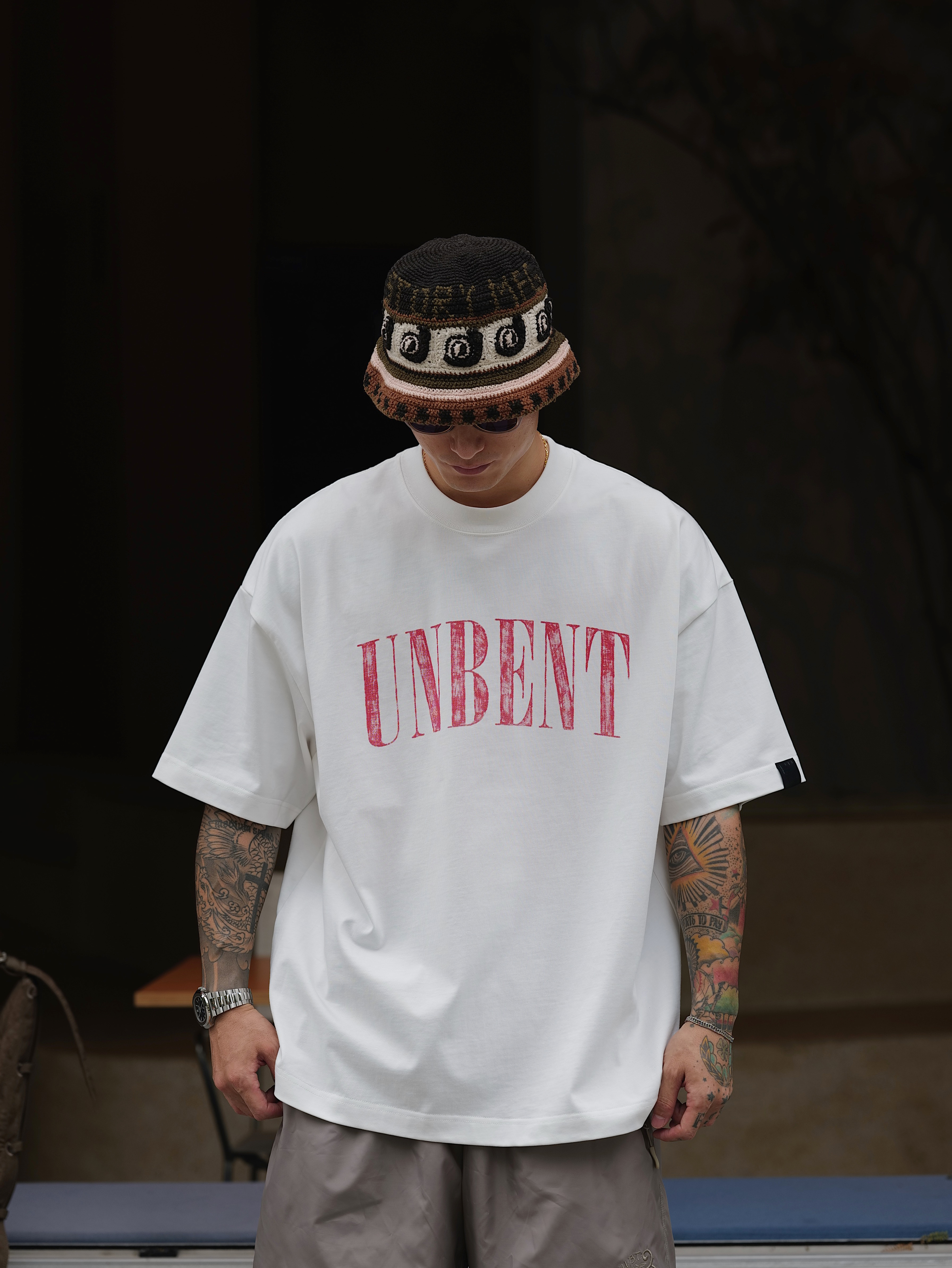#預購 UNBENT 24SS 撞色 做舊LOGO 寬鬆短袖  六色