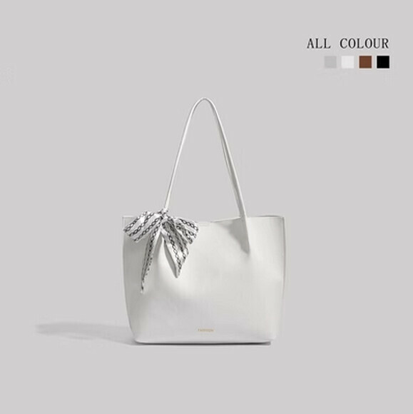 熱賣簡約大氣上班通勤托特包單肩包包【白色】【尺寸：40cm*10cm*30cm】