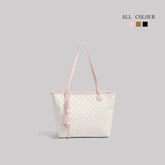 Hot selling large capacity shoulder bag fashionable commuter bag [pink] [size: 37cm*13cm*26cm]