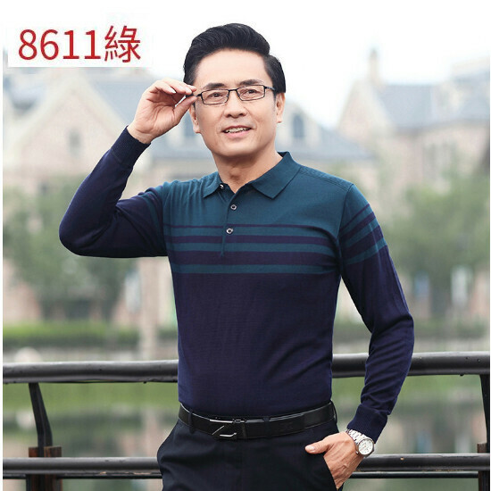 新款長袖針織衫【8611綠】尺碼【165/M-185/3XL】【下單後聯絡客服確認發貨尺碼】