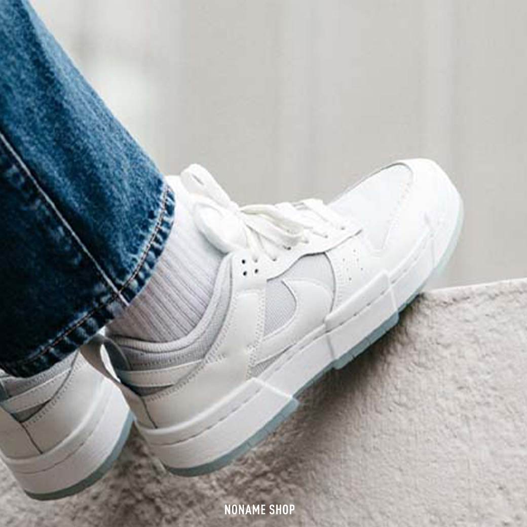 💥出清特價💥 NIKE DUNK LOW DISRUPT "PHOTON DUST" 解構 皮革 休閒鞋 白 (女款)