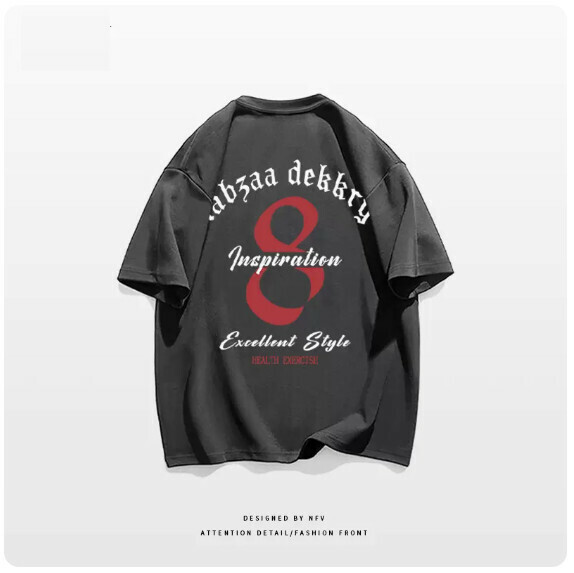 Crew neck T-shirt [M-3XL] [dark gray-220g] (contact customer service to confirm the shipping size after placing an order) 