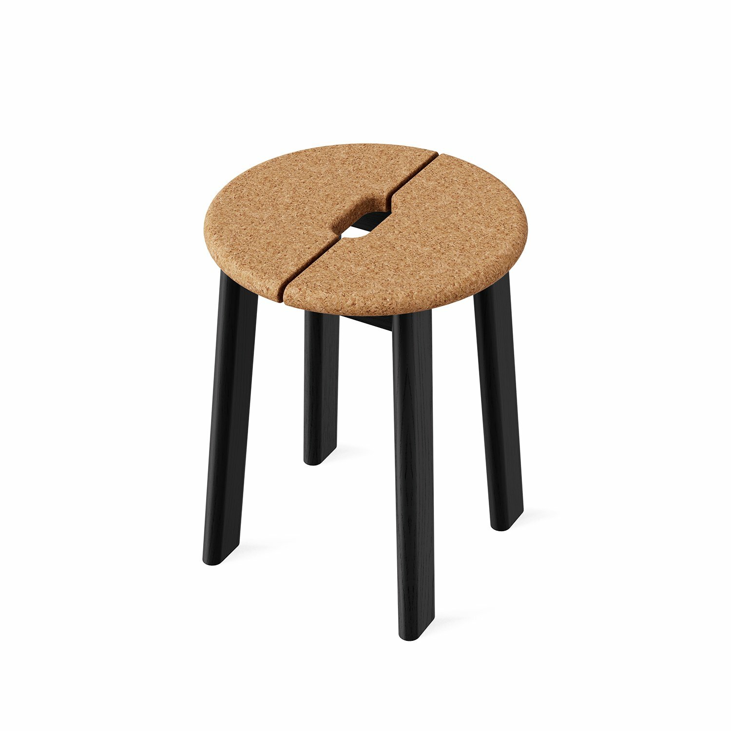 BRAVO Stool - 軟木椅座 - 黑