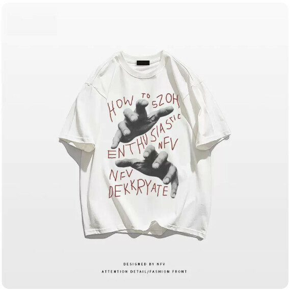 Crew neck T-shirt [M-3XL] [White-220g] (Contact customer service to confirm the shipping size after placing an order) 