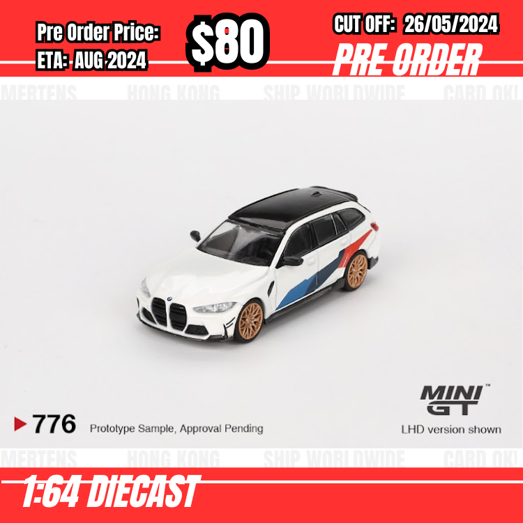 PO-$80  * Mini GT * 1:64 #776 BMW M3 M Performance Touring Alpine White RHD [OD16/05]