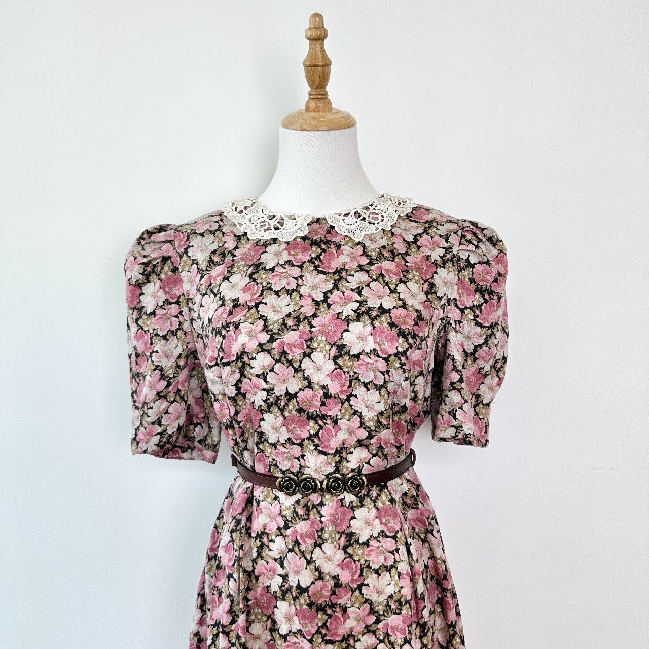 浪漫粉色櫻花美國連身裙