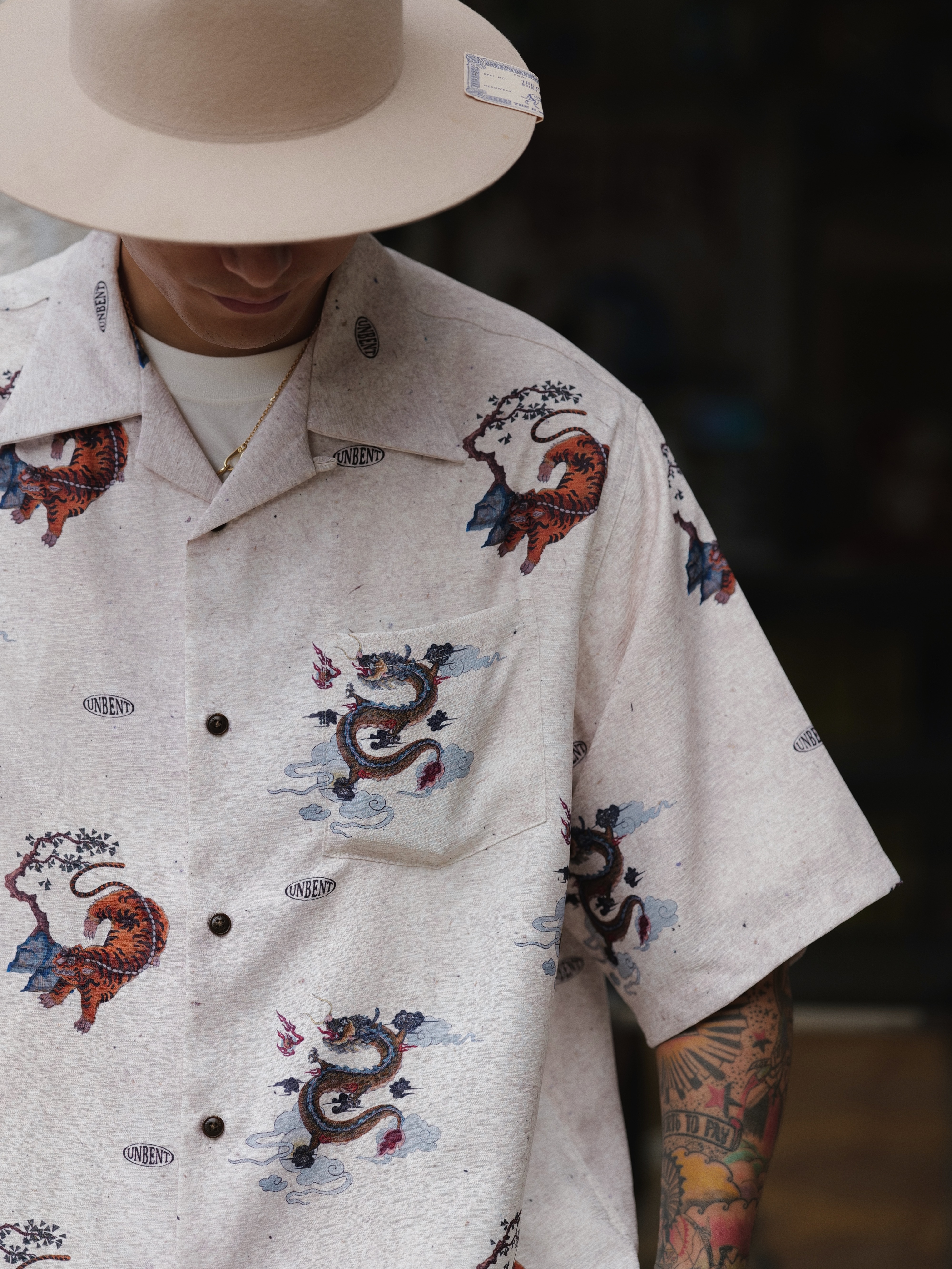 #預購 UNBENT 24SS 復古小龍虎 古巴領襯衫 兩色