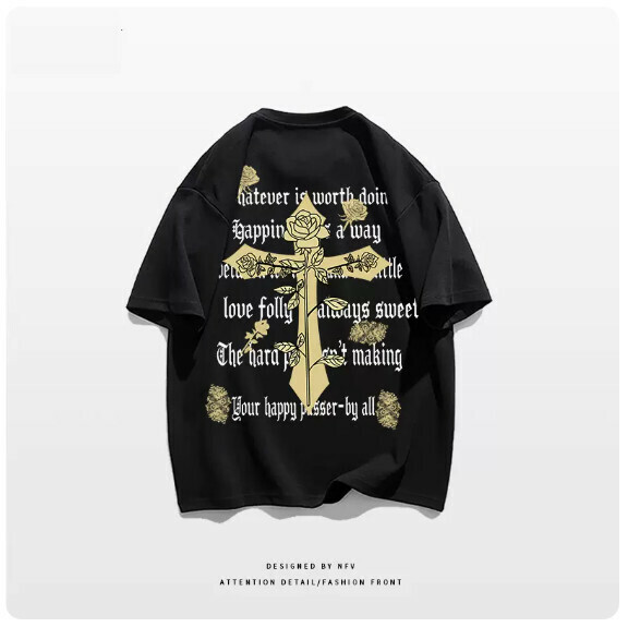 爆款圓領T恤【M-3XL】【黑色】(下單後聯絡客服確認發貨尺碼) 