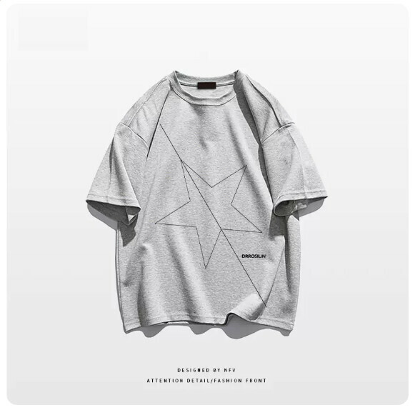 Crew neck T-shirt [M-3XL] [light gray-220g] (contact customer service to confirm the shipping size after placing an order) 