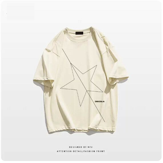 Crew neck T-shirt [M-3XL] [Apricot - 220g] (contact customer service to confirm the shipping size after placing an order) 