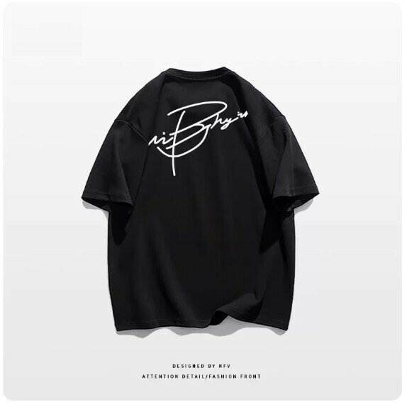 Crew Neck T-Shirt [M-3XL] [Black-220g] (Contact customer service to confirm the shipping size after placing an order) 
