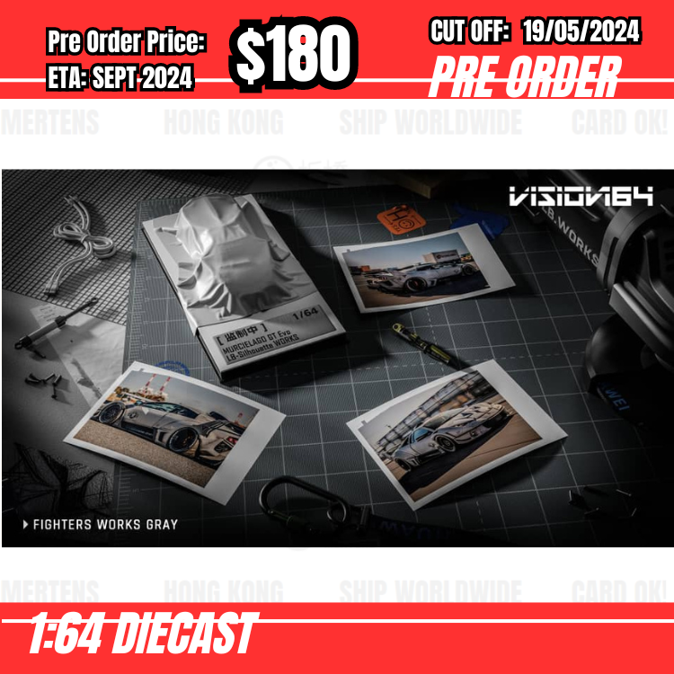 PO-$180 * Vision64 * 1:64 Murcielago LB-Silhouette Works GT Evo Fighter Grey [OD14/05]