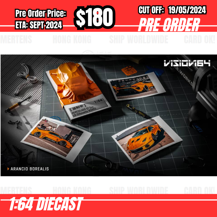 PO-$180 * Vision64 * 1:64 Murcielago LB-Silhouette Works GT Evo Orange [OD14/05]
