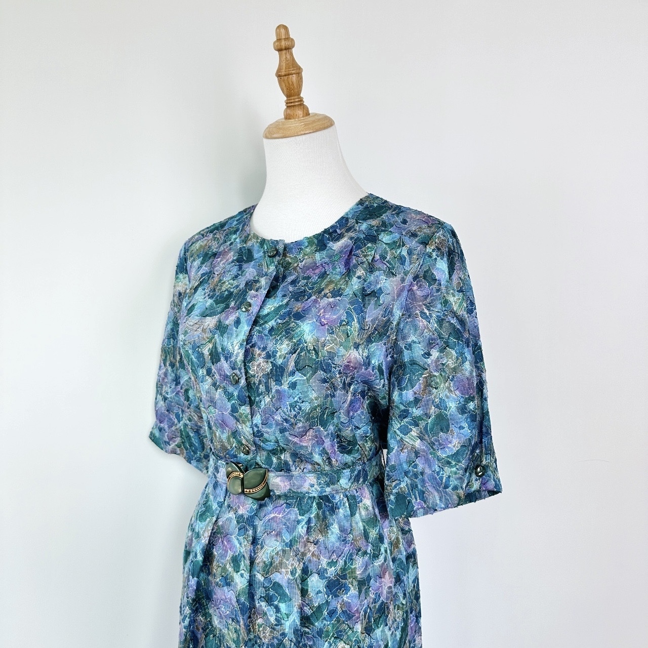 日本製水中夢幻感大花連身裙