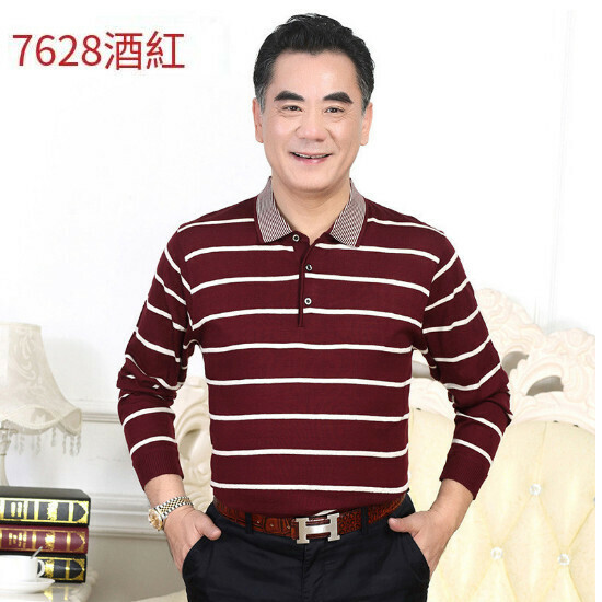 新款長袖針織衫【7628酒紅】尺碼【165/M-185/3XL】【下單後聯絡客服確認發貨尺碼】