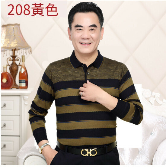 新款長袖針織衫【208黃色】尺碼【165/M-185/3XL】【下單後聯絡客服確認發貨尺碼】