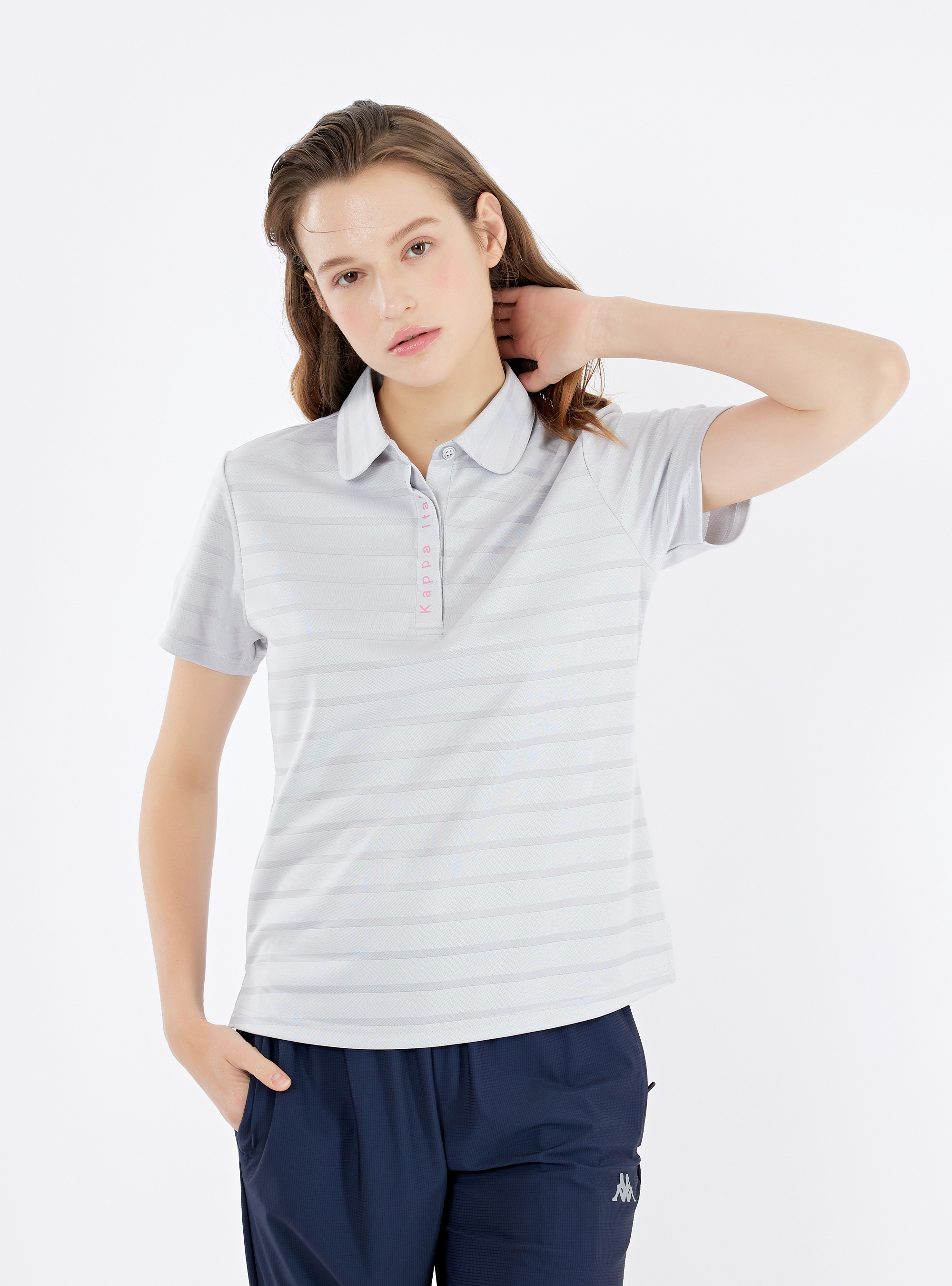 女款 吸濕排汗下擺開岔短袖POLO衫