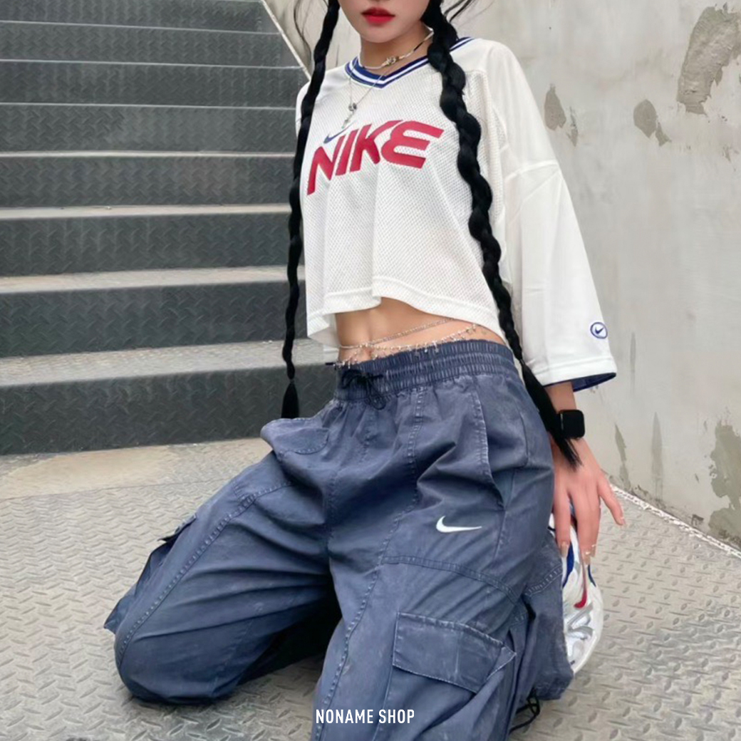 NIKE SPORTSWEAR KYOKA 1972 街舞系列 寬版 網布拼接 短袖 兩色 (女款)