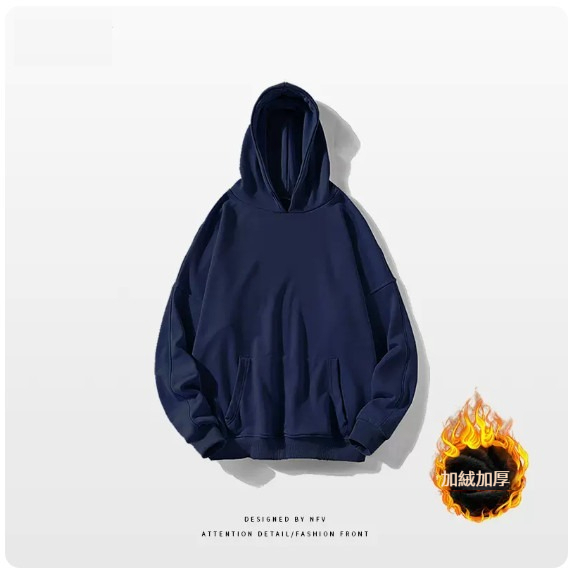 熱推圓領衛衣【M-3XL】【藏青色-加絨加絨】(下單後聯絡客服確認發貨尺碼) 