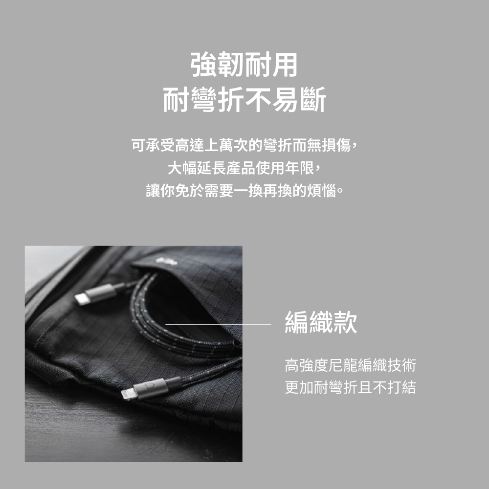 【犀牛盾】雙Type-C 編織傳輸充電線